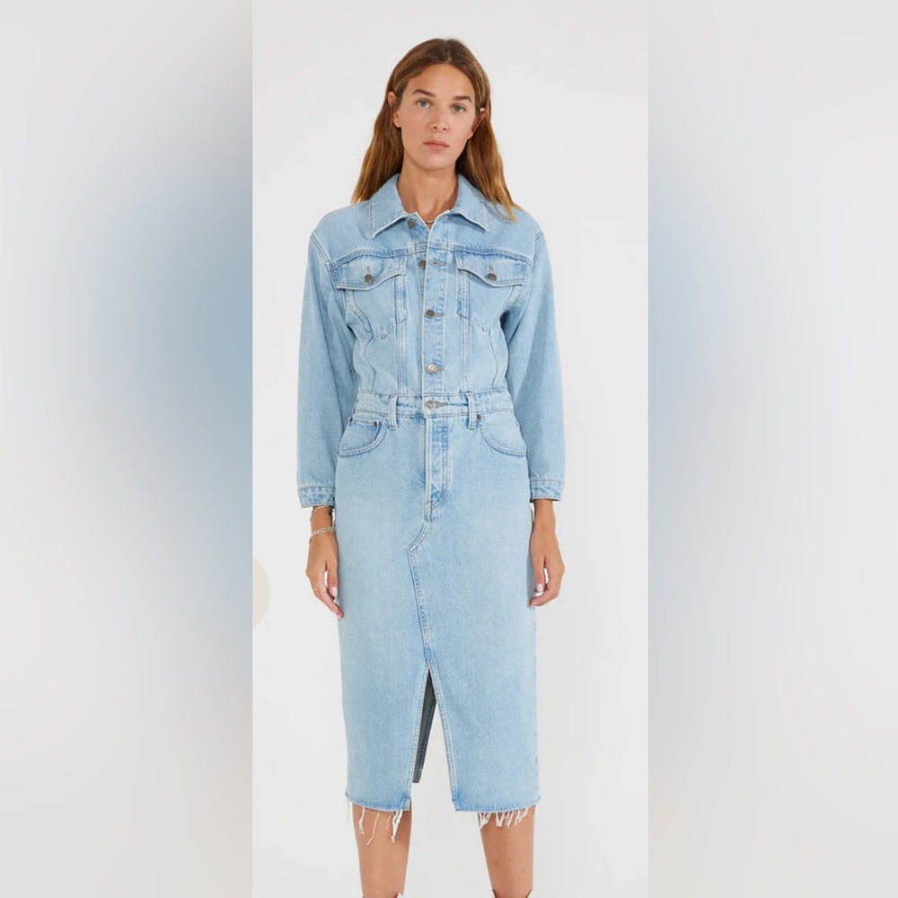 Etica Lotta Denim Dress. New with tags. Size Small dark denim color - Picture 2 of 10